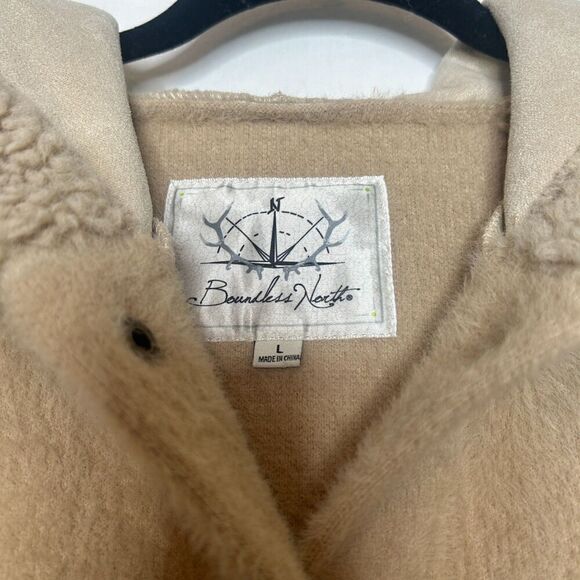 Anthropologie Boundless North Snowbound Shearling Sherpa Coat Jacket Large - Picture 8 of 9